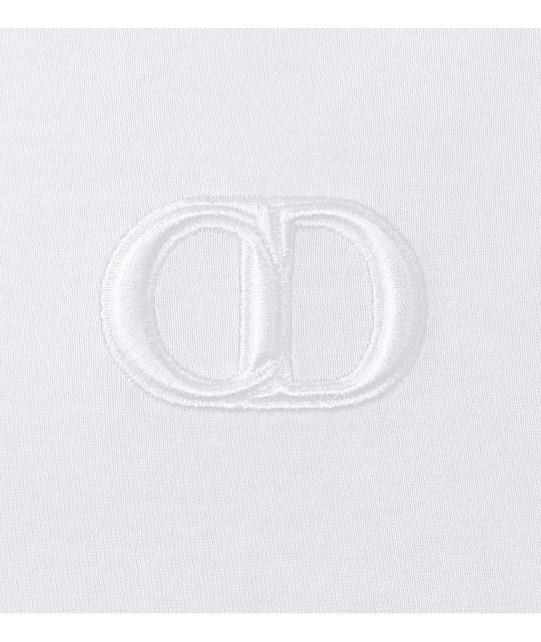 CHRISTIAN DIOR Белая хлопковая футболка, фото 2