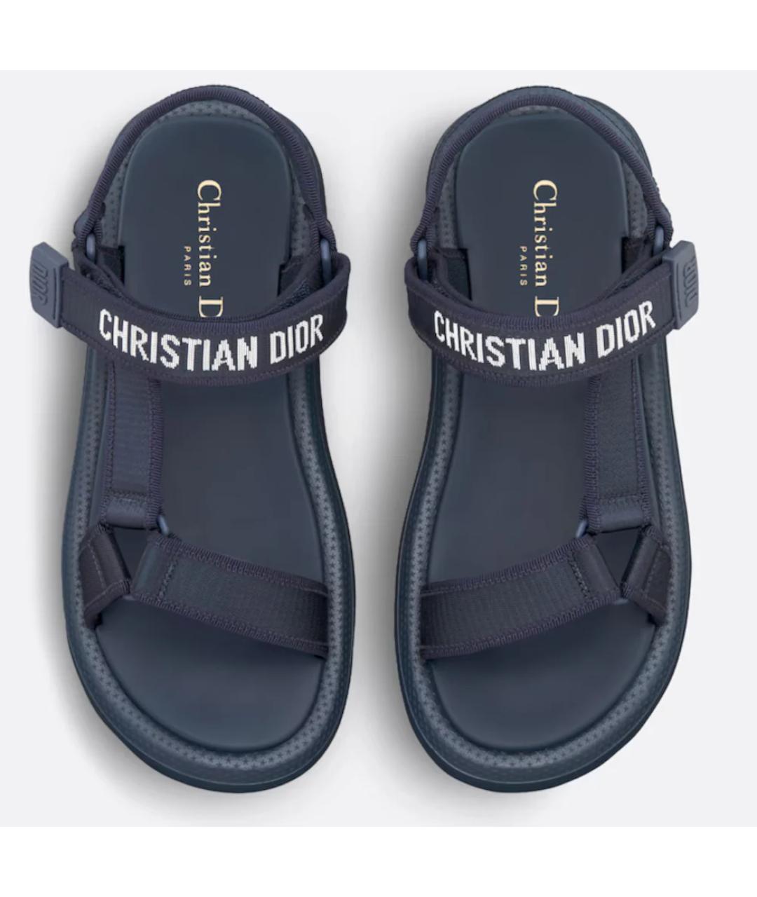 CHRISTIAN DIOR Темно-синие сандалии, фото 3