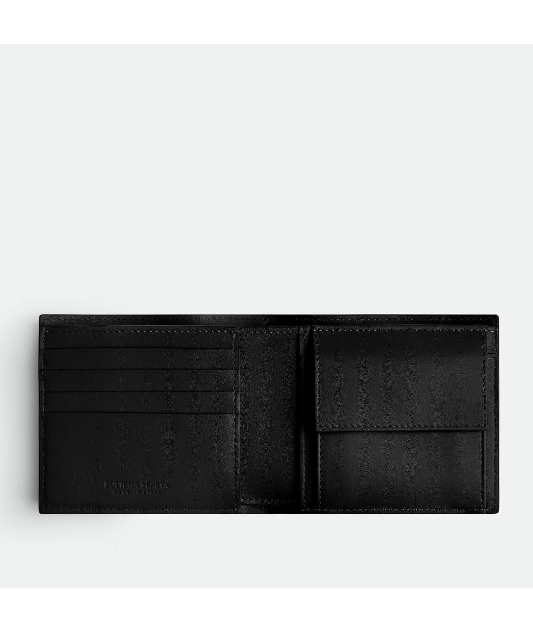BOTTEGA VENETA Черный кожаный кошелек, фото 2