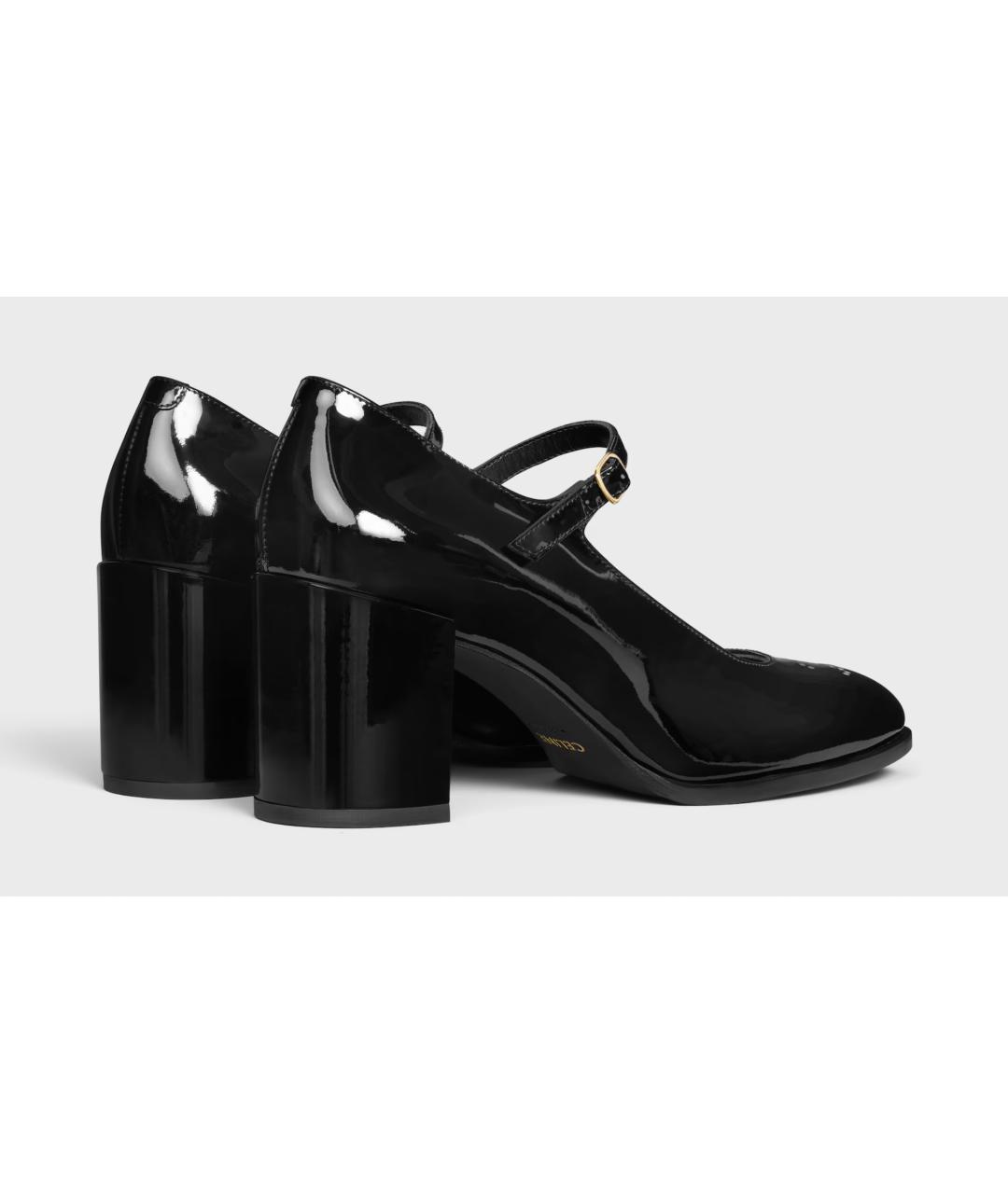 CELINE Черные туфли из лакированной кожи, фото 4