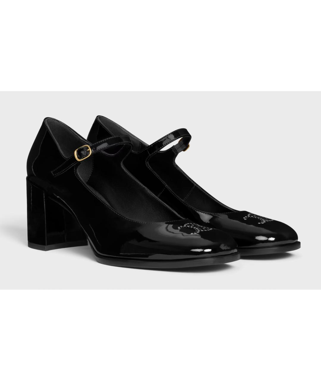 CELINE Черные туфли из лакированной кожи, фото 2