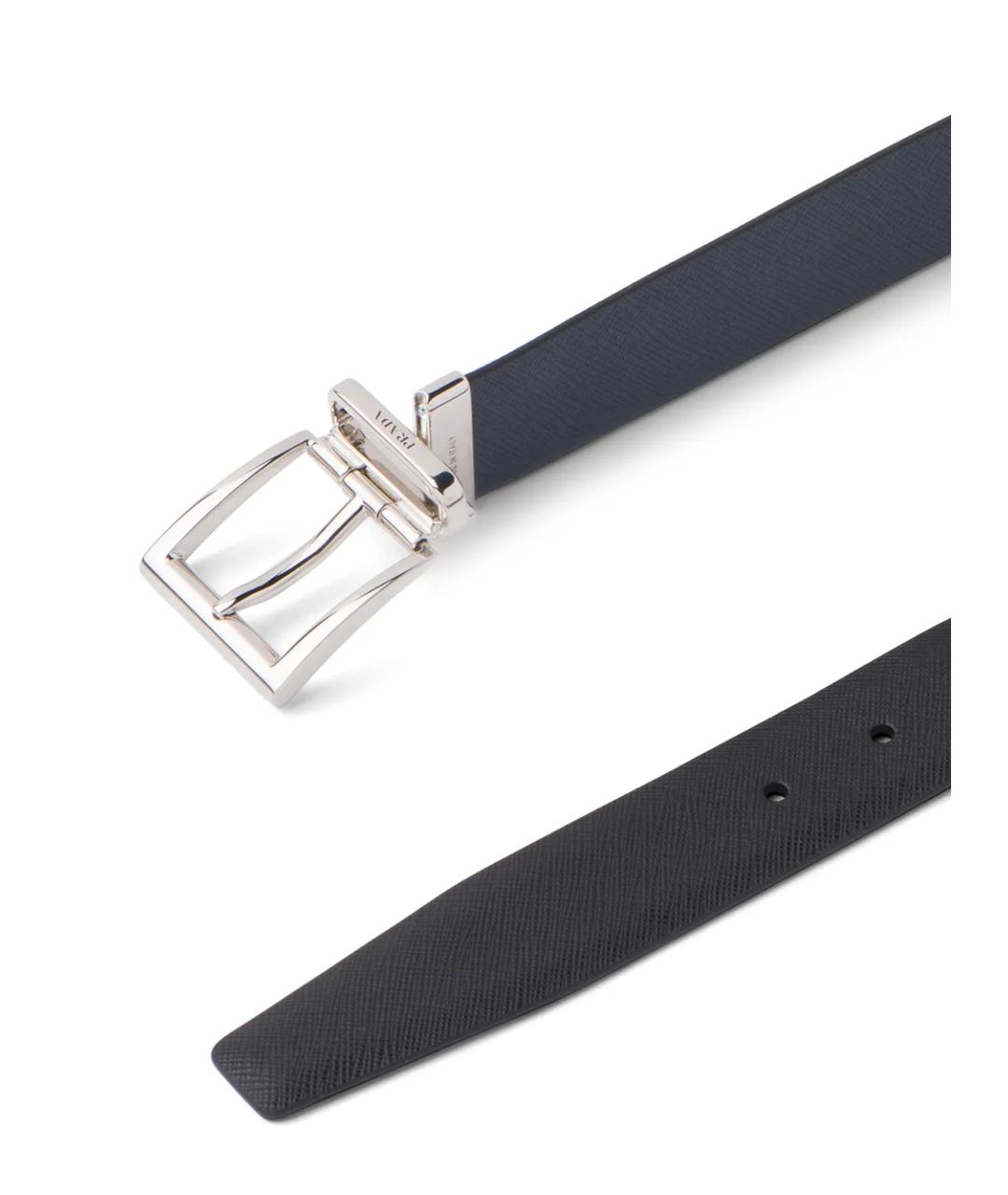 PRADA Черный кожаный ремень, фото 2