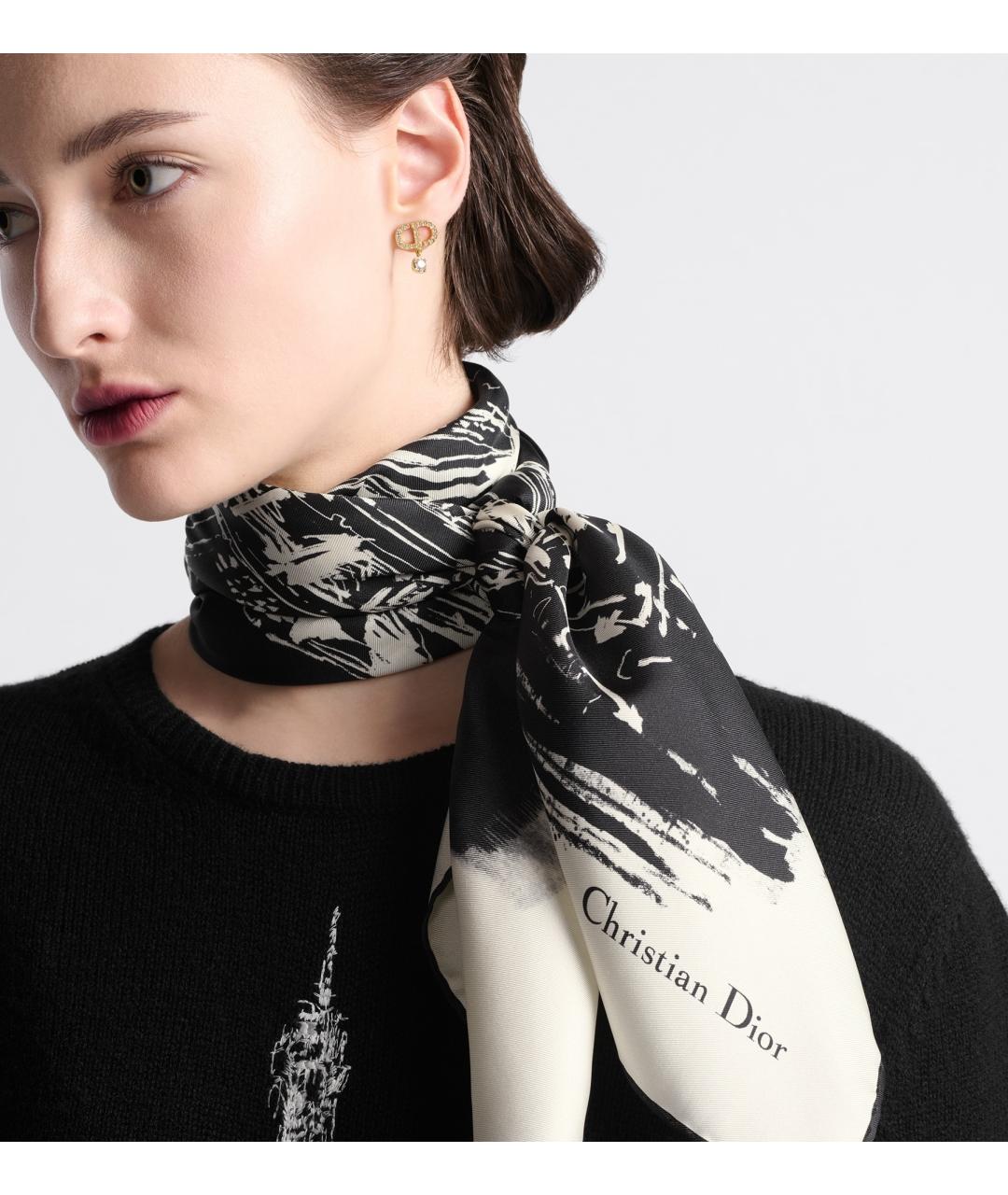 CHRISTIAN DIOR Бежевый платок, фото 3