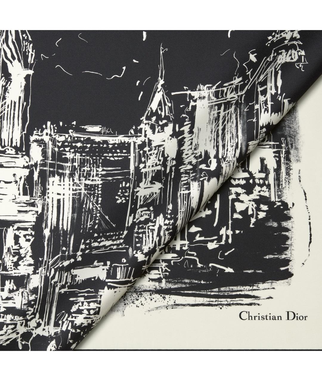 CHRISTIAN DIOR Бежевый платок, фото 6