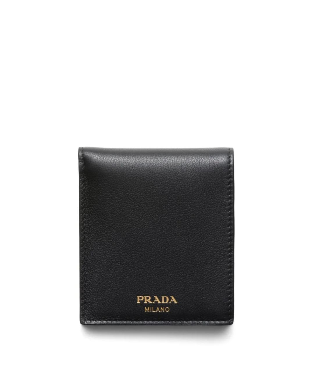 PRADA Черный кожаный кошелек, фото 1