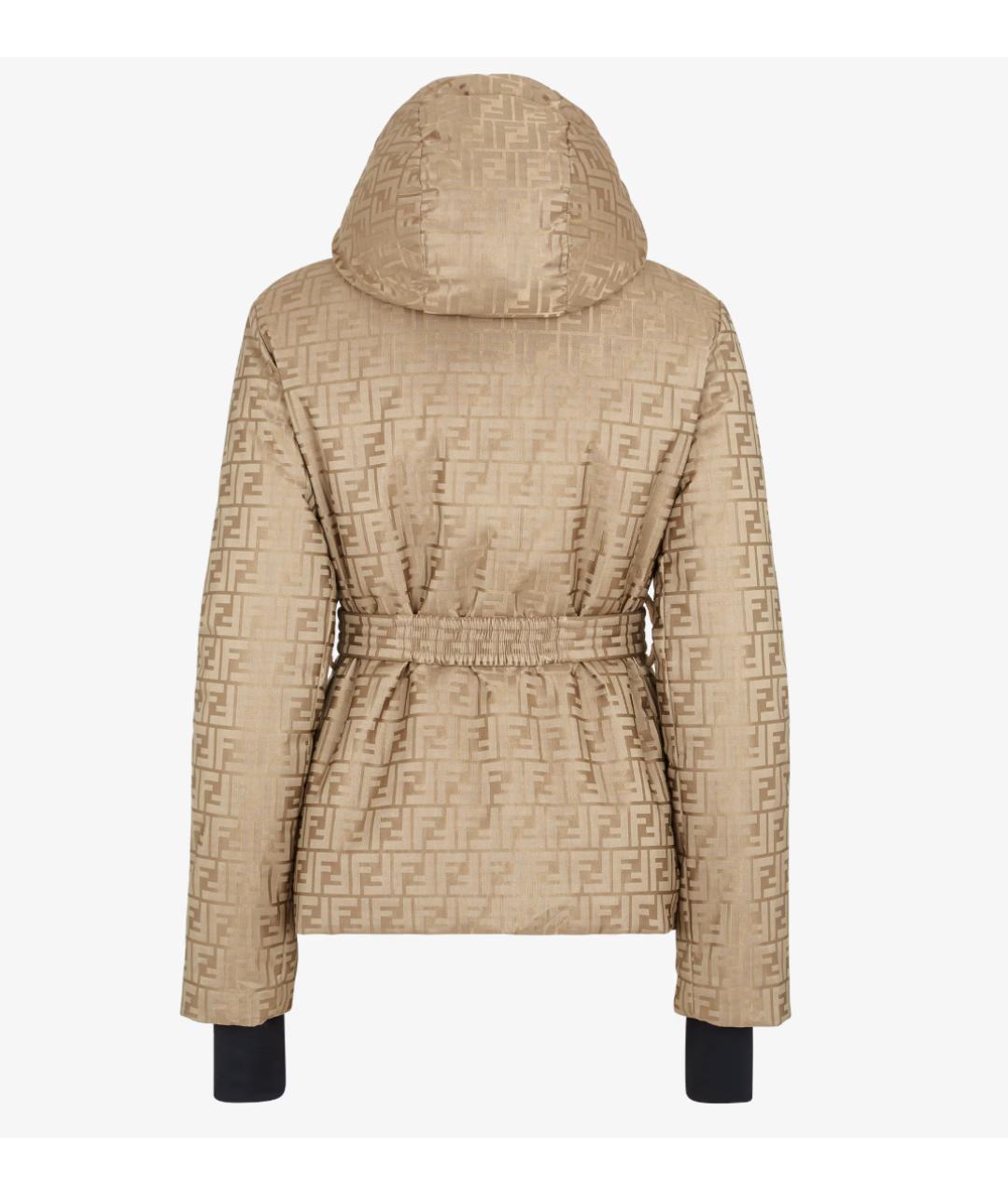 FENDI Бежевая полиэстеровая куртка, фото 3