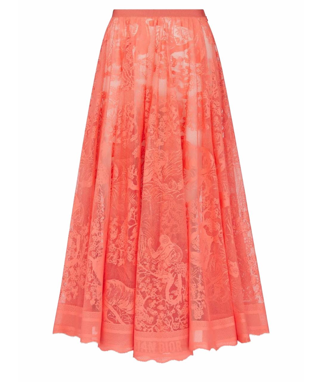 CHRISTIAN DIOR Коралловая юбка макси, фото 1