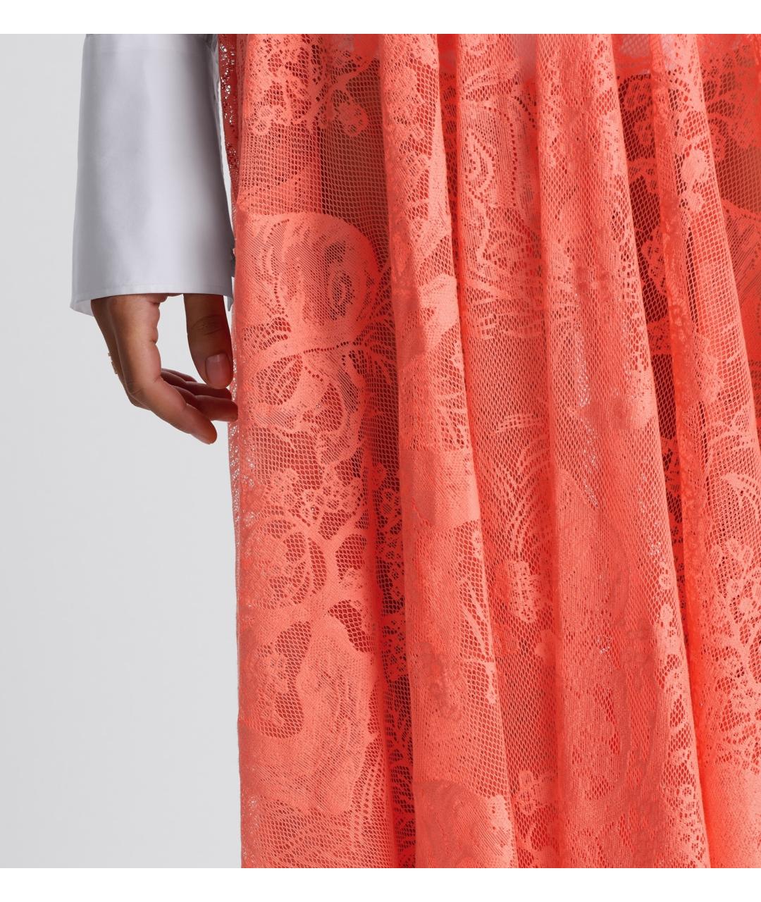 CHRISTIAN DIOR Коралловая юбка макси, фото 3