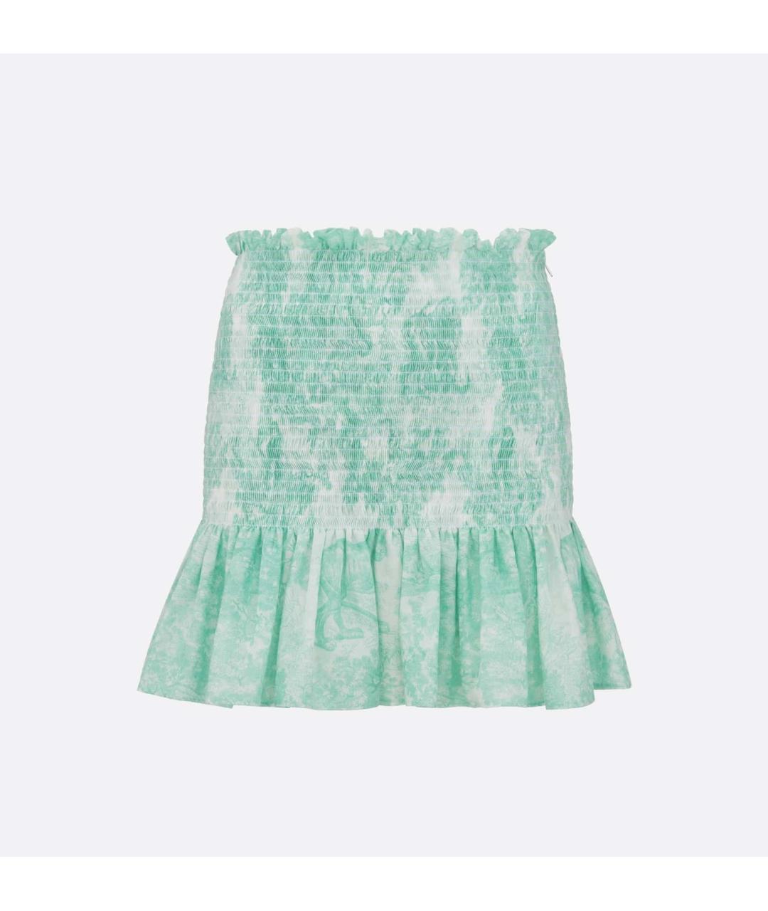 CHRISTIAN DIOR Бирюзовая юбка мини, фото 3