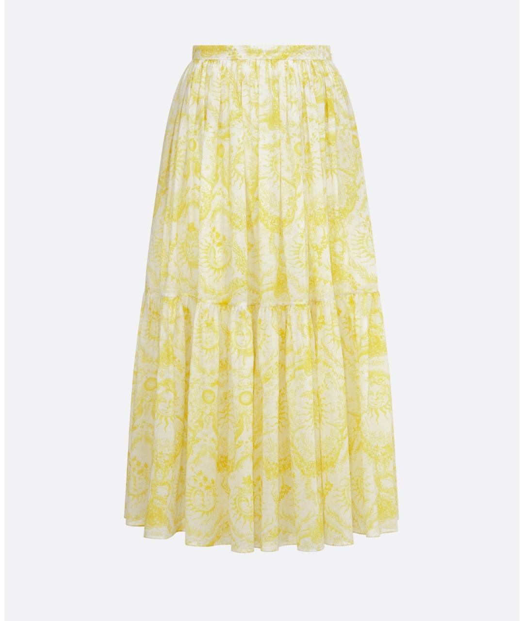 CHRISTIAN DIOR Желтая юбка макси, фото 6