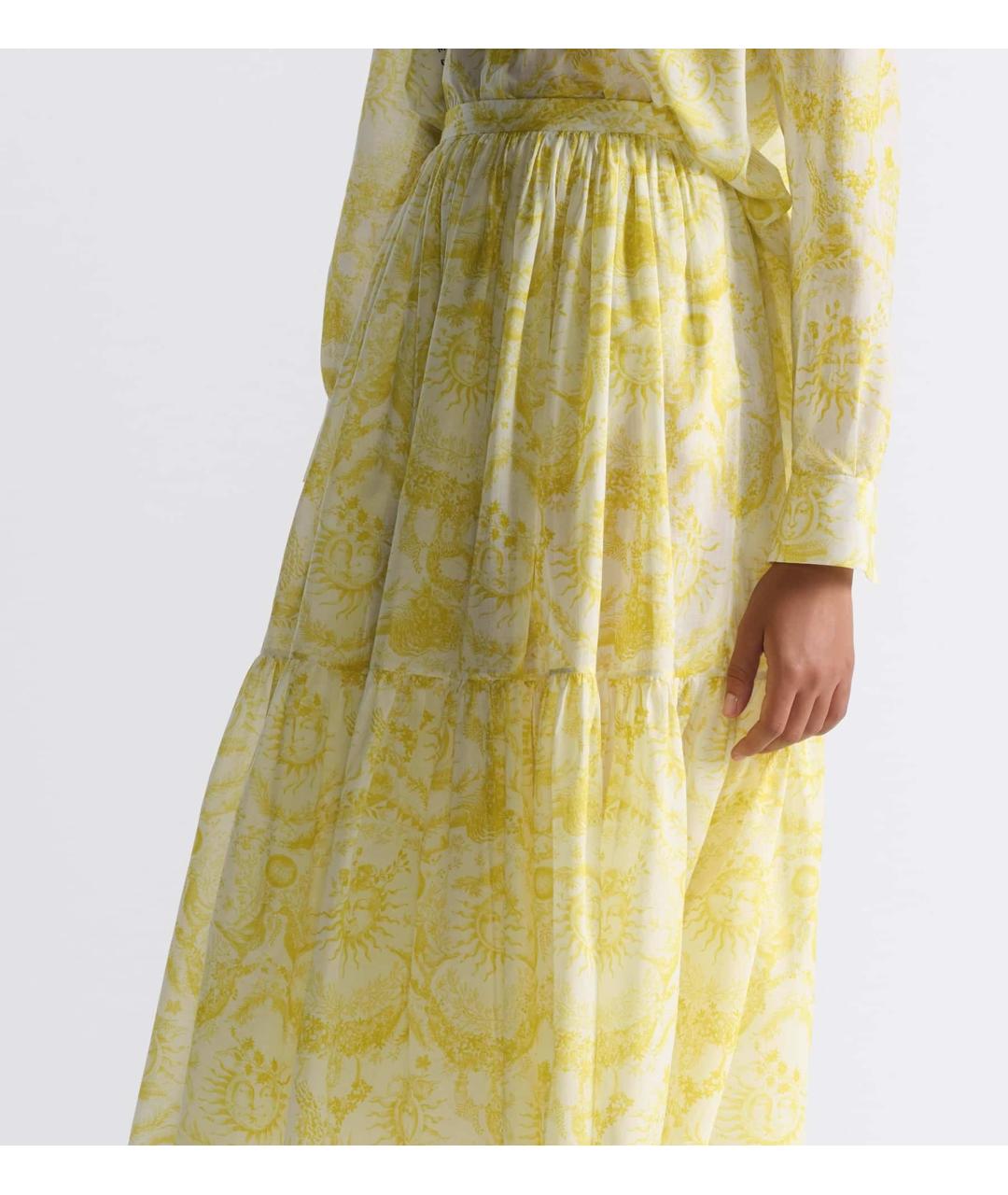 CHRISTIAN DIOR Желтая юбка макси, фото 4