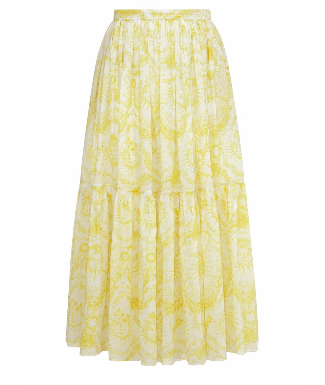CHRISTIAN DIOR Желтая юбка макси, фото 1