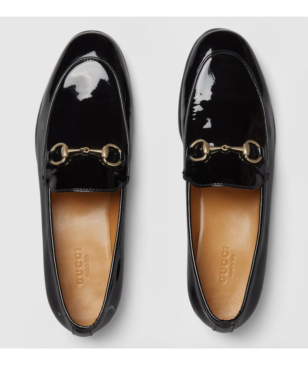 GUCCI Черные лоферы из лакированной кожи, фото 3