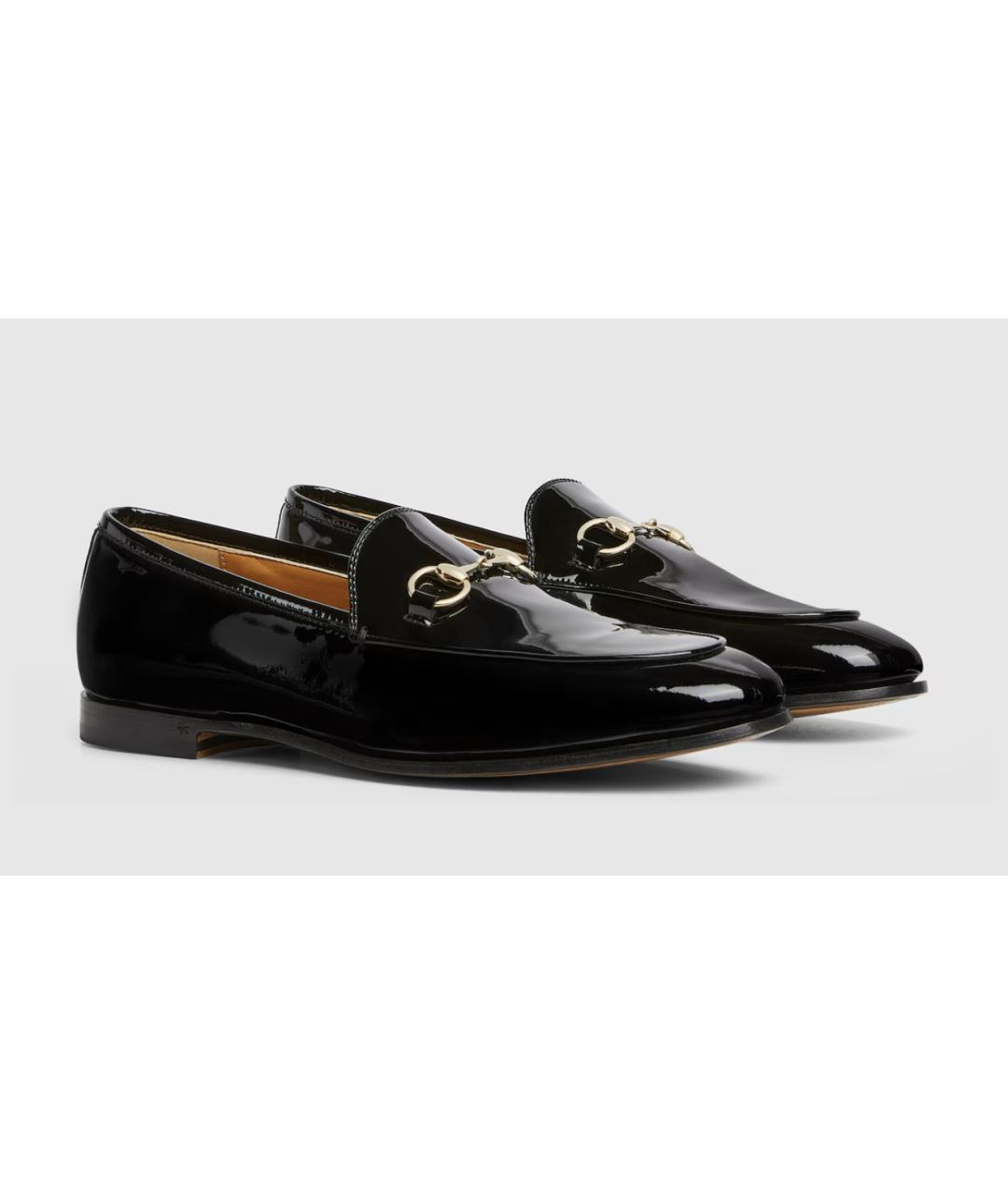 GUCCI Черные лоферы из лакированной кожи, фото 2