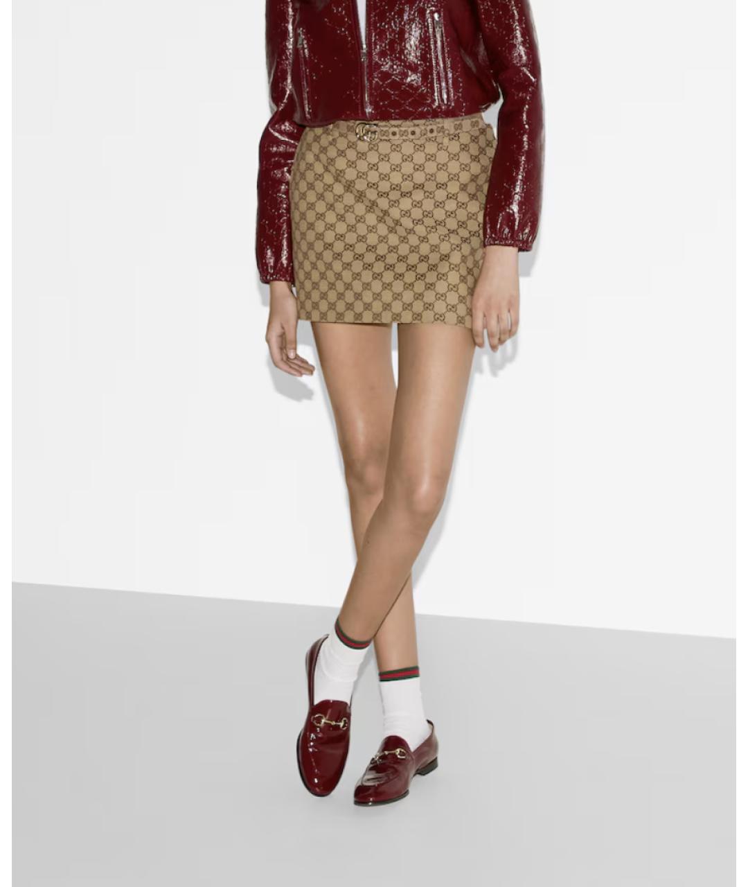 GUCCI Бордовые лоферы из лакированной кожи, фото 4