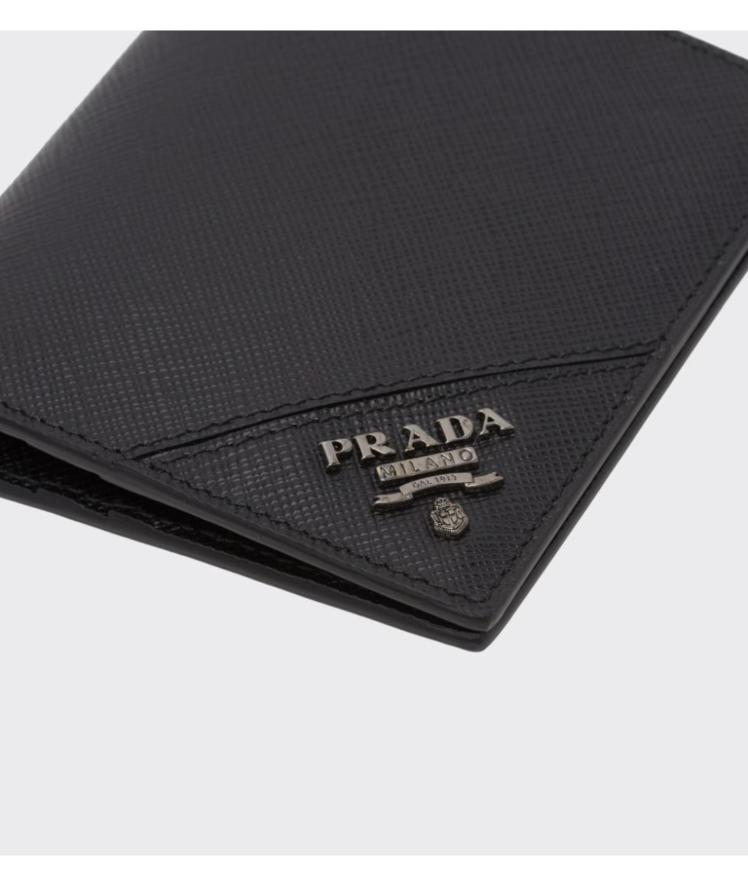 PRADA Черный кожаный кошелек, фото 2