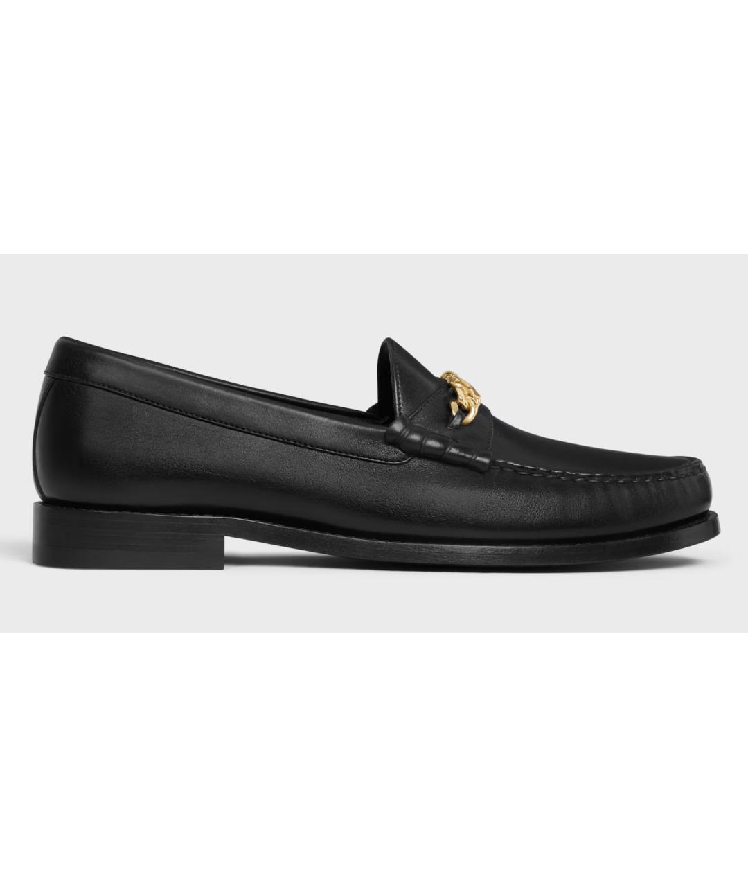 CELINE Черные кожаные лоферы, фото 5