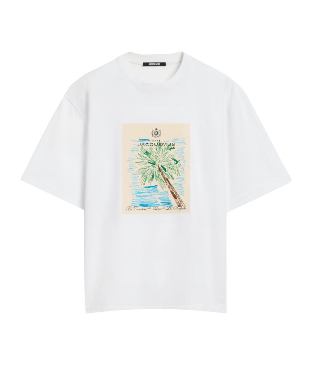 JACQUEMUS Белая хлопковая футболка, фото 1