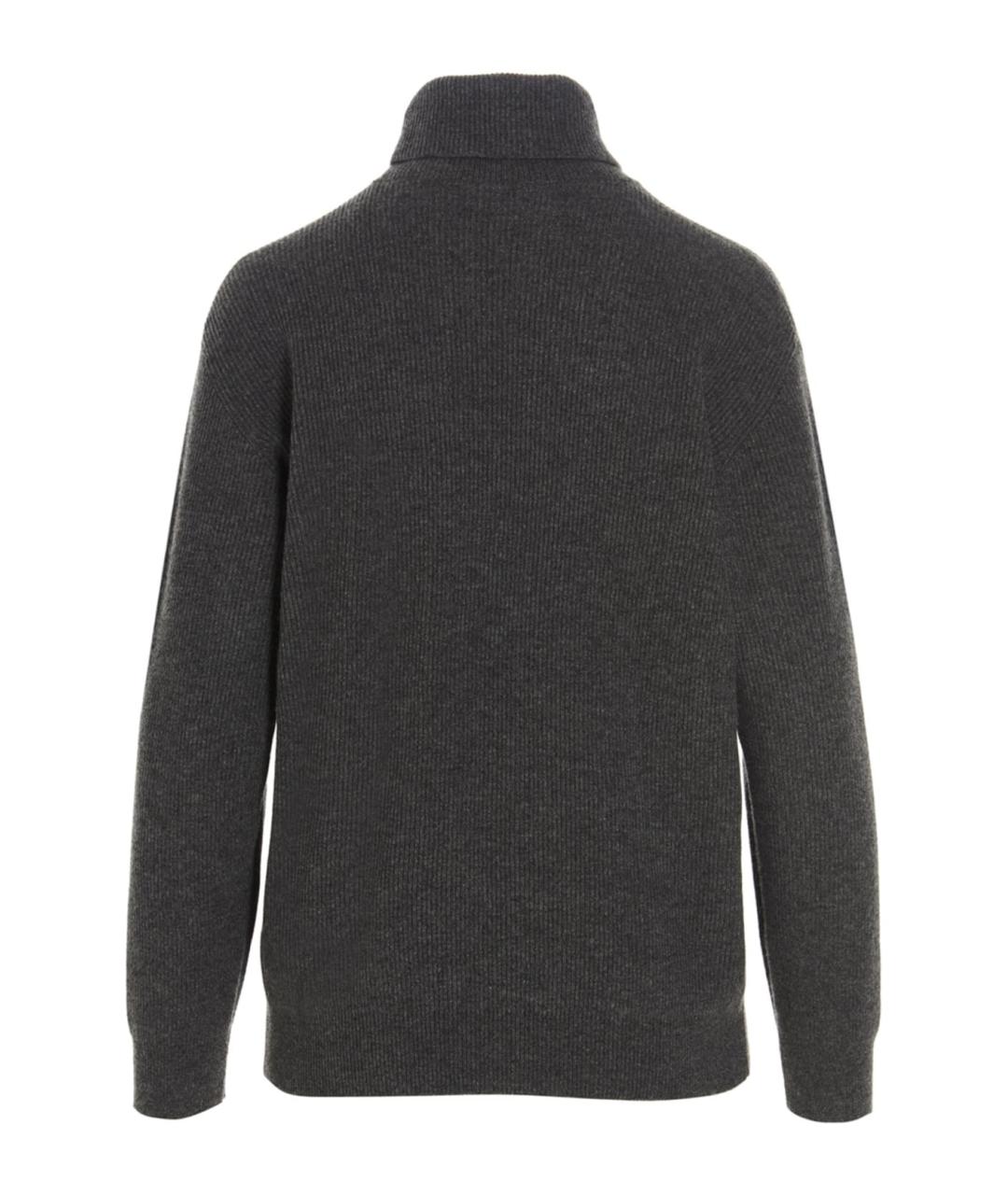 BRUNELLO CUCINELLI Антрацитовый кашемировый джемпер / свитер, фото 3
