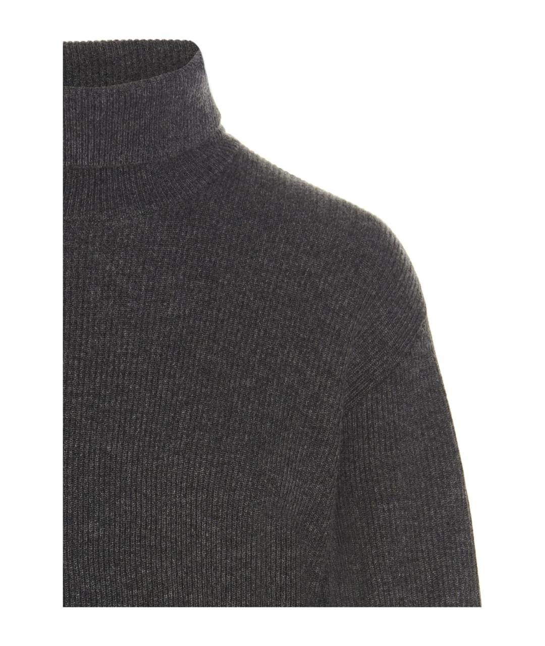 BRUNELLO CUCINELLI Антрацитовый кашемировый джемпер / свитер, фото 2