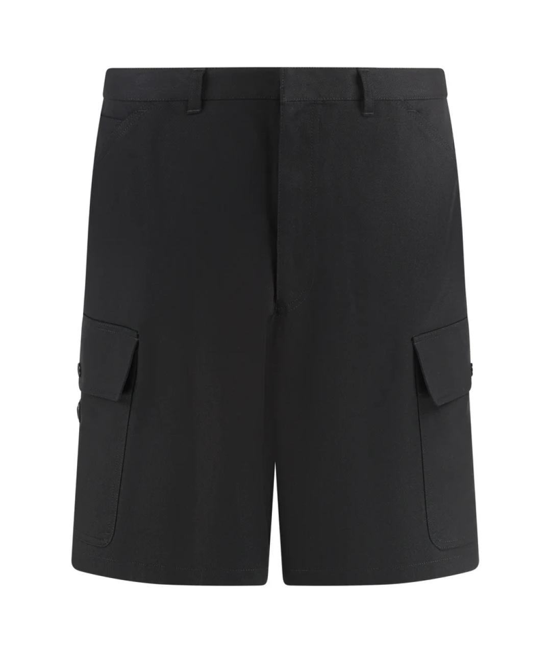 PRADA Черные хлопковые шорты, фото 1