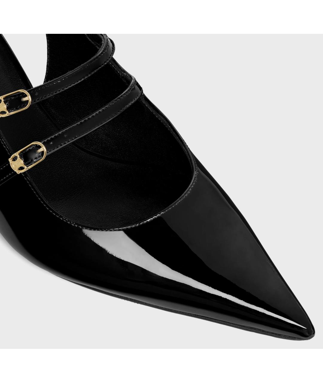 CELINE Черные туфли из лакированной кожи, фото 4