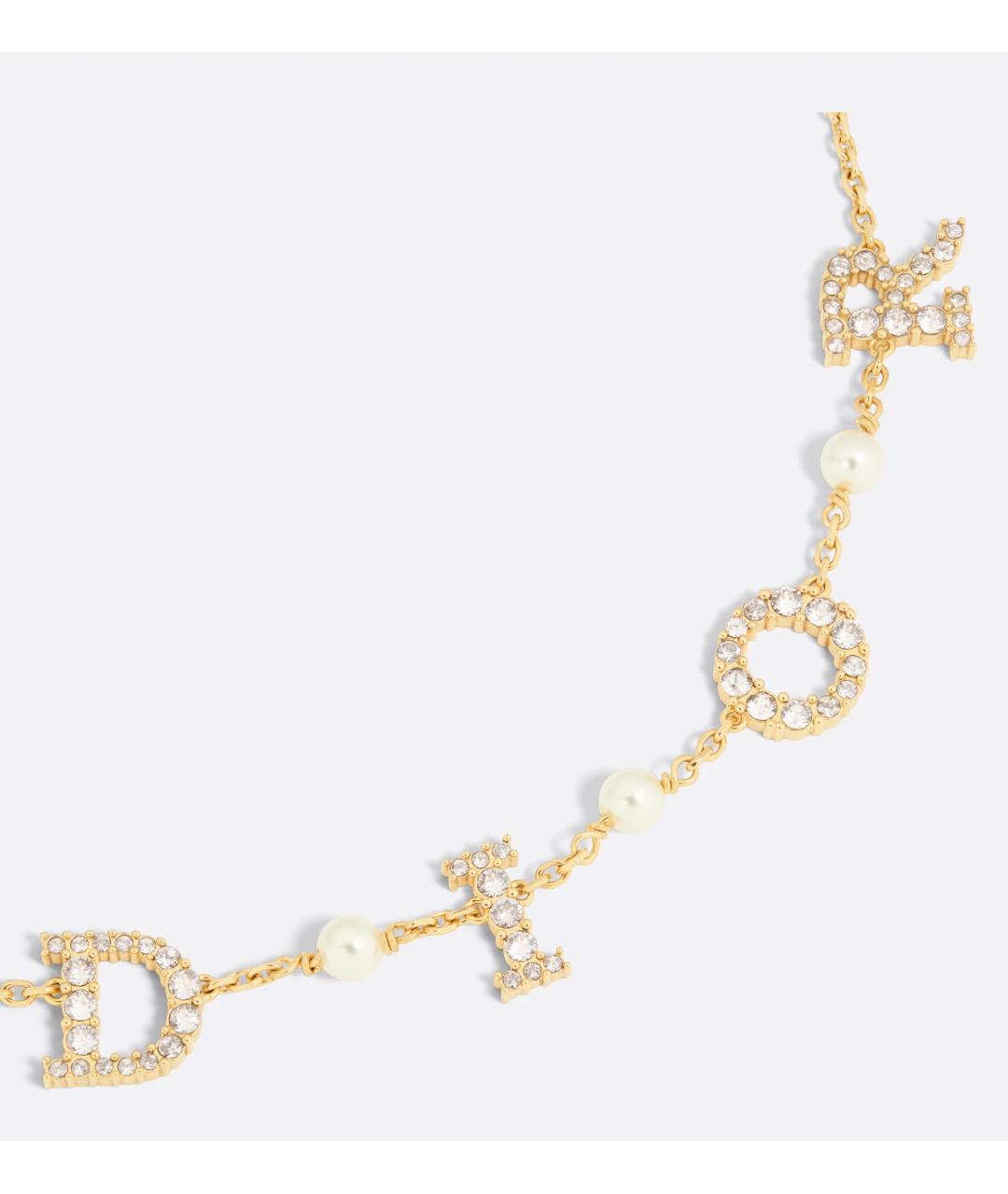 CHRISTIAN DIOR Золотое металлическое колье, фото 4