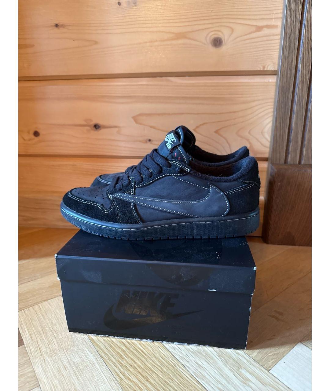NIKE Черные замшевые низкие кроссовки / кеды, фото 6