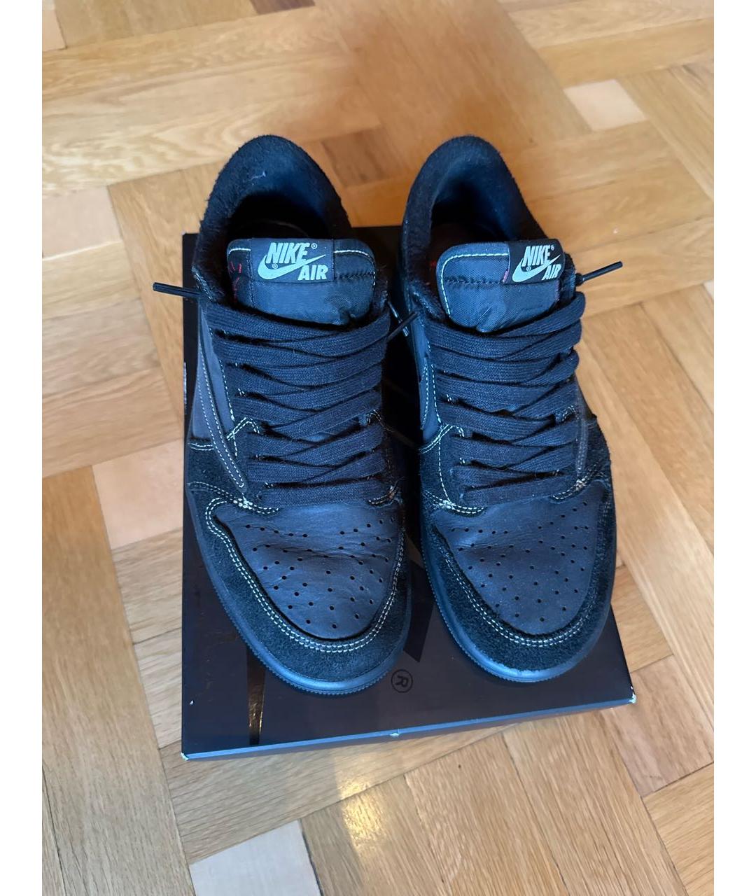 NIKE Черные замшевые низкие кроссовки / кеды, фото 2