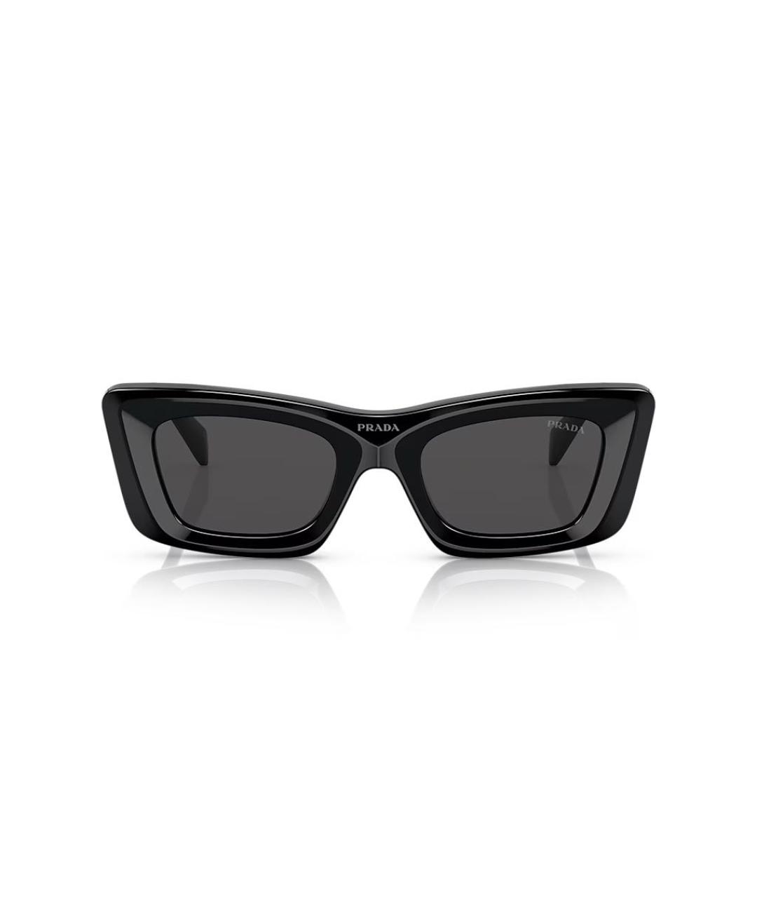PRADA Черные пластиковые солнцезащитные очки, фото 2