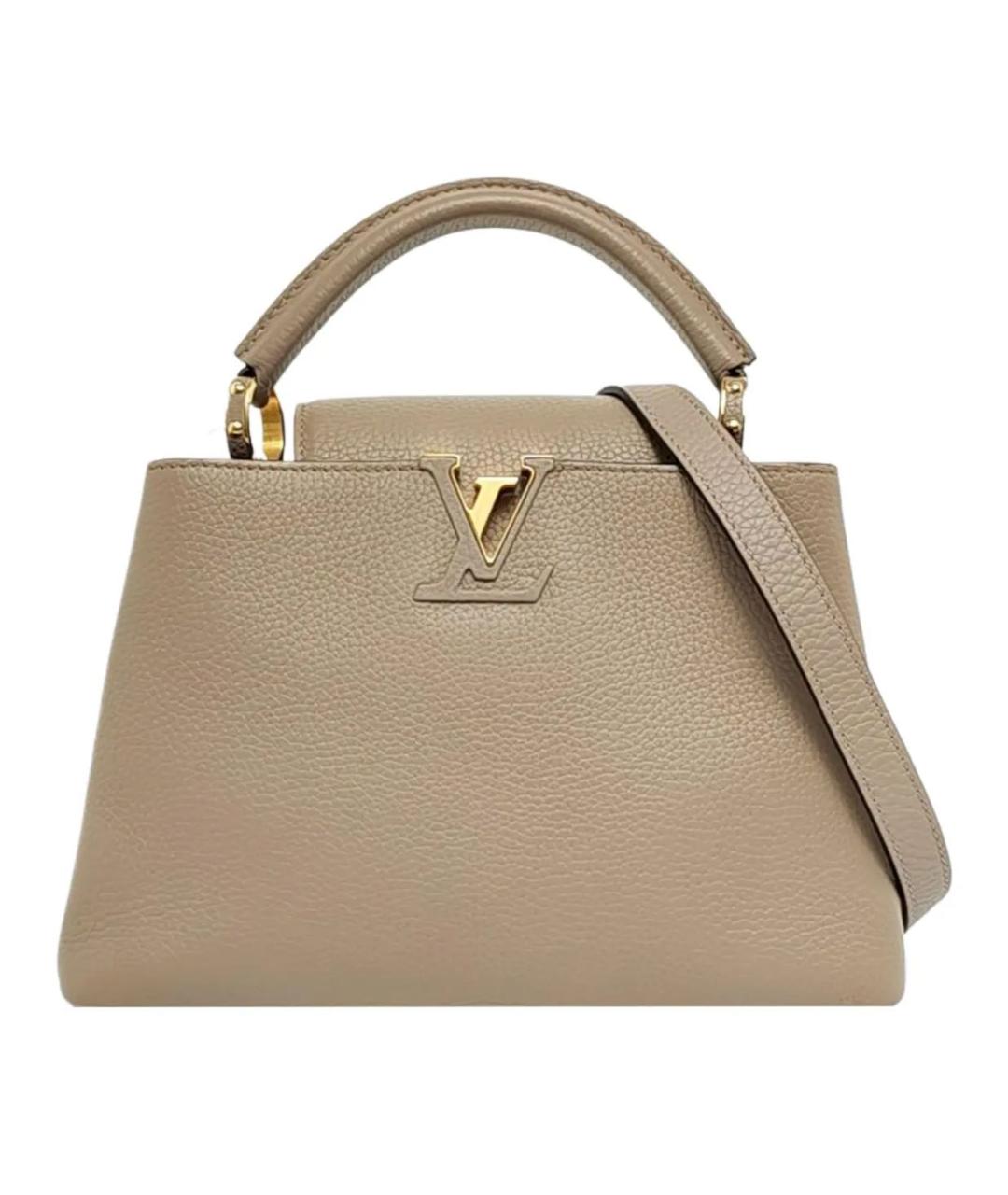 LOUIS VUITTON Бежевая кожаная сумка тоут, фото 1
