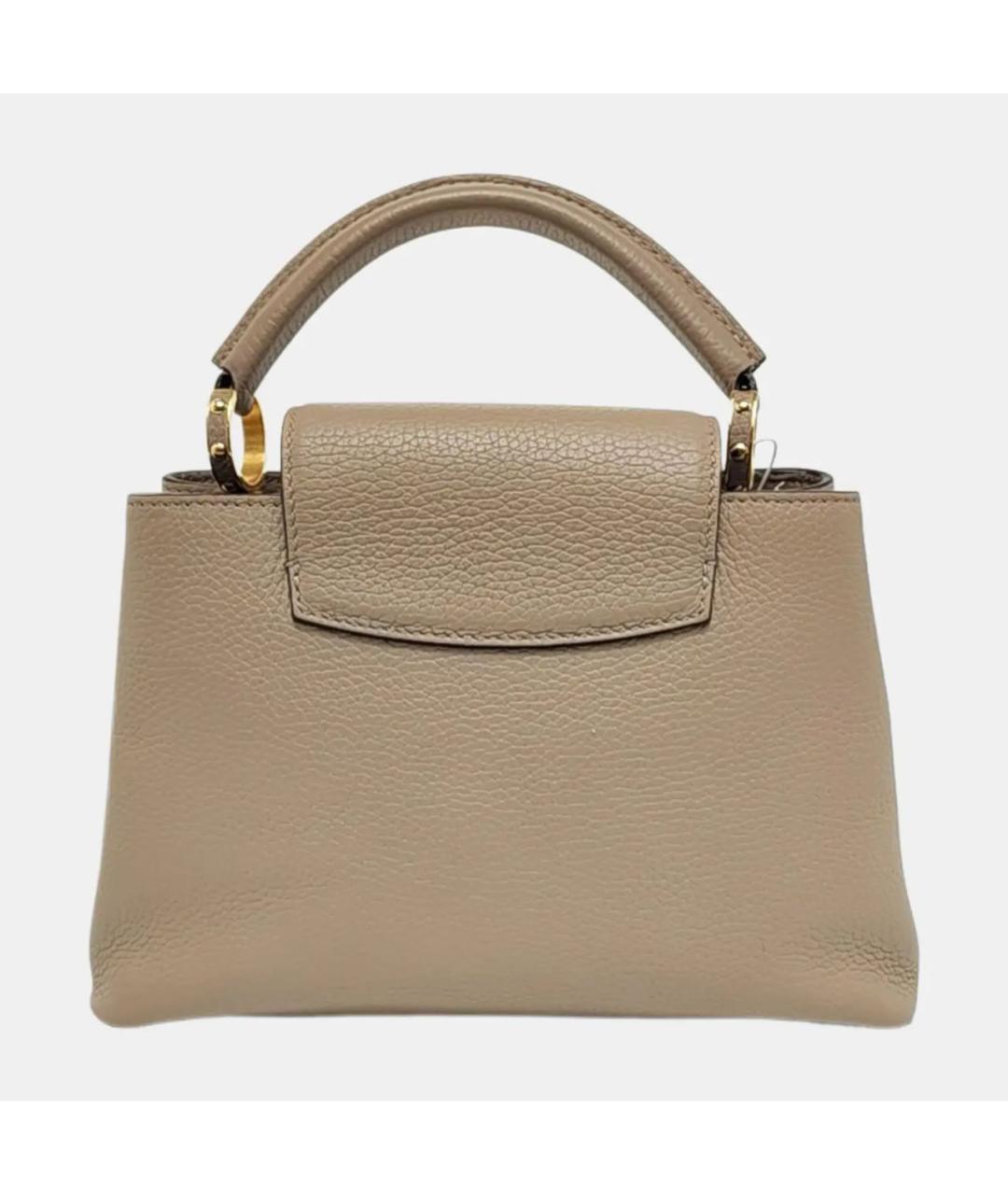 LOUIS VUITTON Бежевая кожаная сумка тоут, фото 4