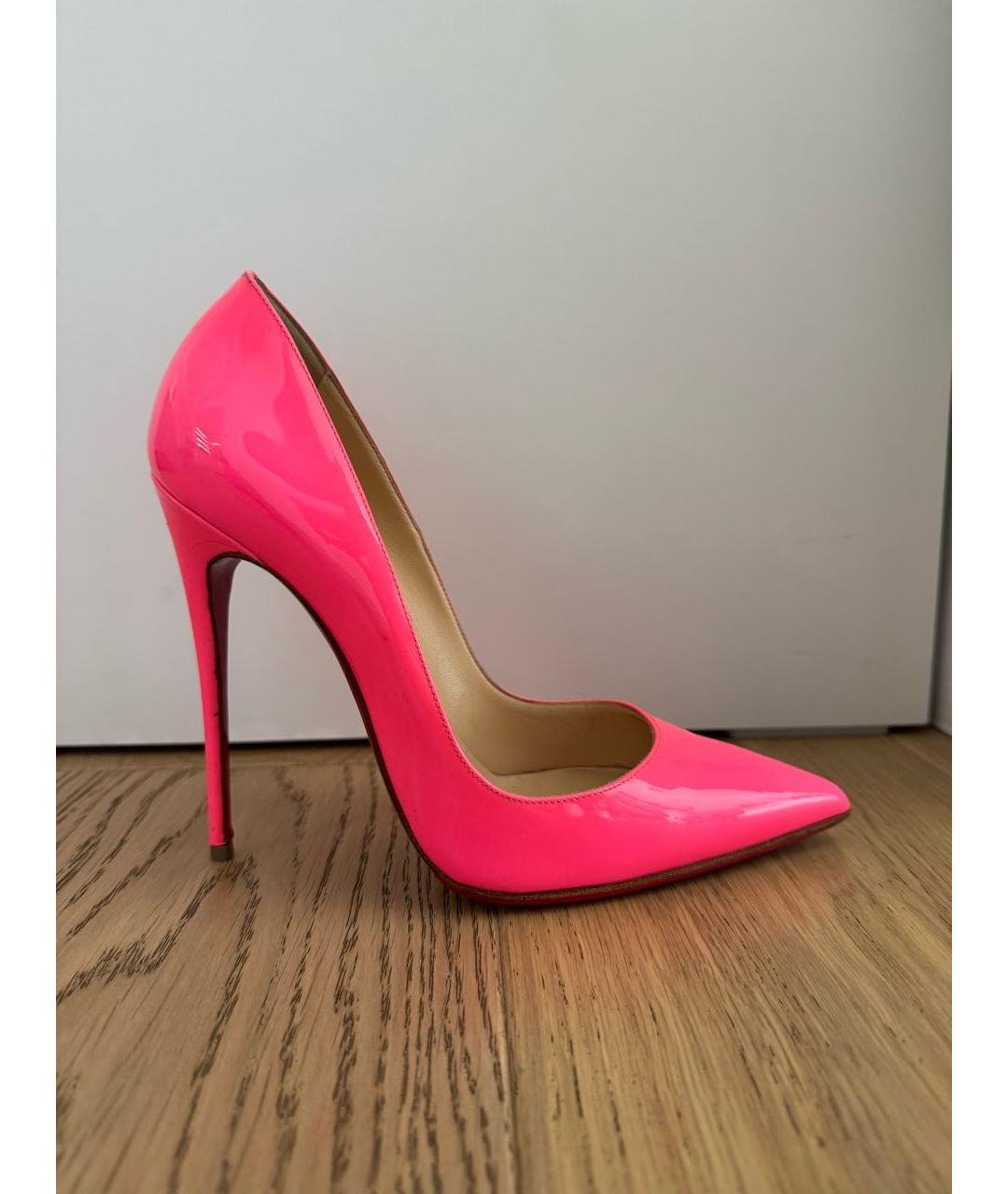 CHRISTIAN LOUBOUTIN Фуксия туфли из лакированной кожи, фото 6