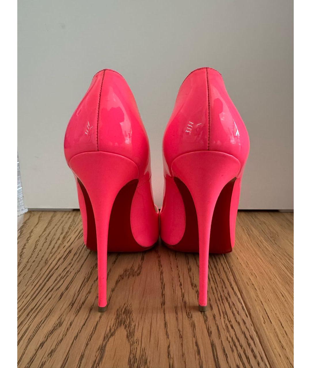 CHRISTIAN LOUBOUTIN Фуксия туфли из лакированной кожи, фото 2
