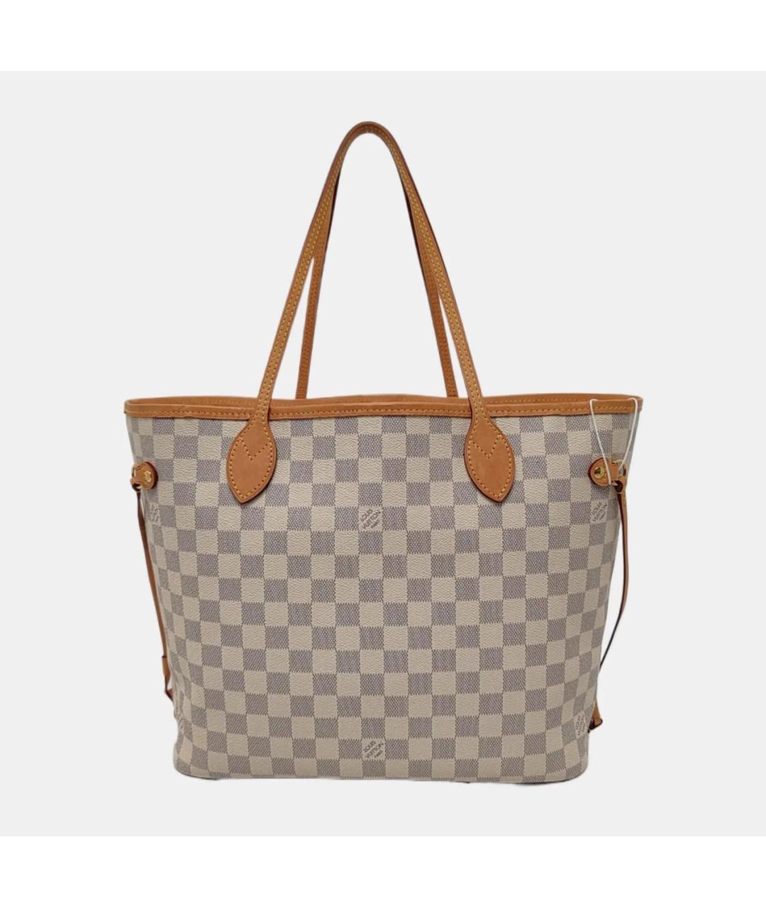 LOUIS VUITTON Бежевая кожаная сумка тоут, фото 4