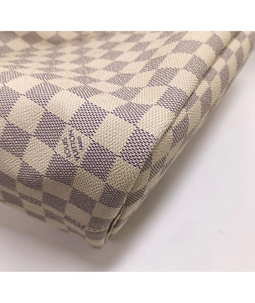 LOUIS VUITTON Бежевая кожаная сумка тоут, фото 7