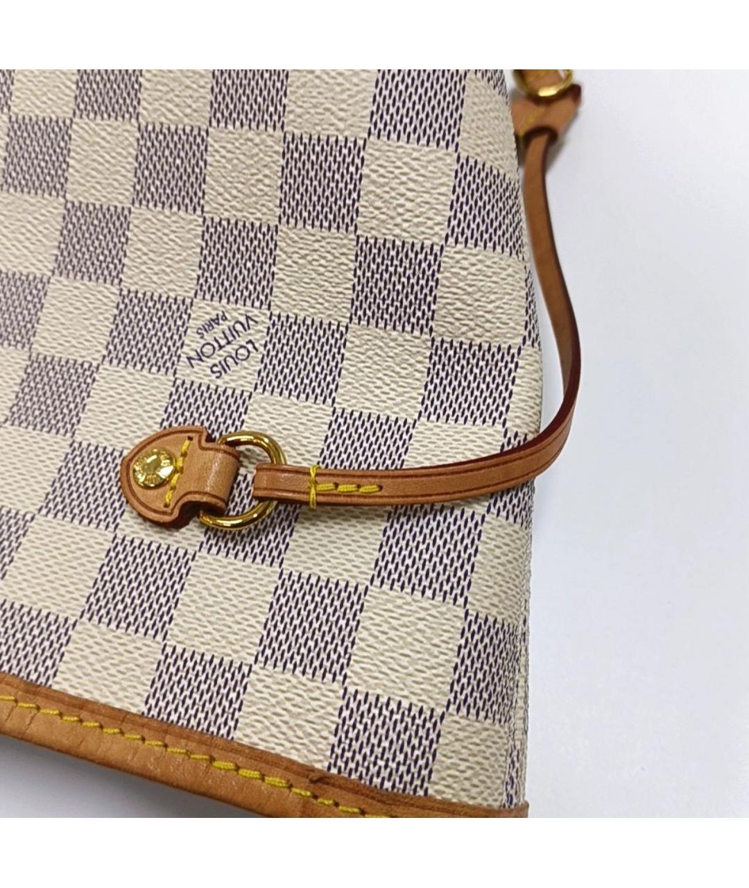 LOUIS VUITTON Бежевая кожаная сумка тоут, фото 8