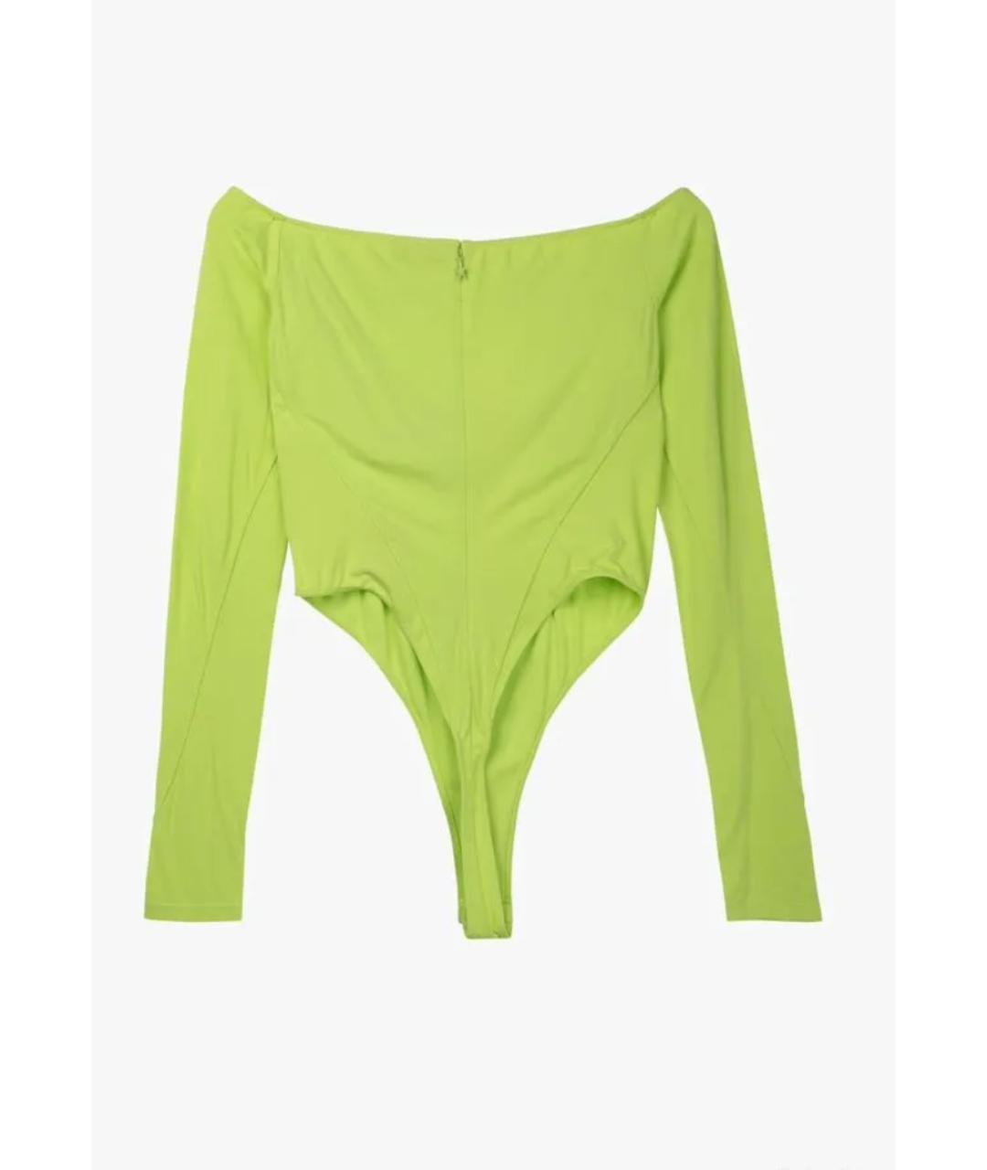 MUGLER Зеленые вискозное боди, фото 2