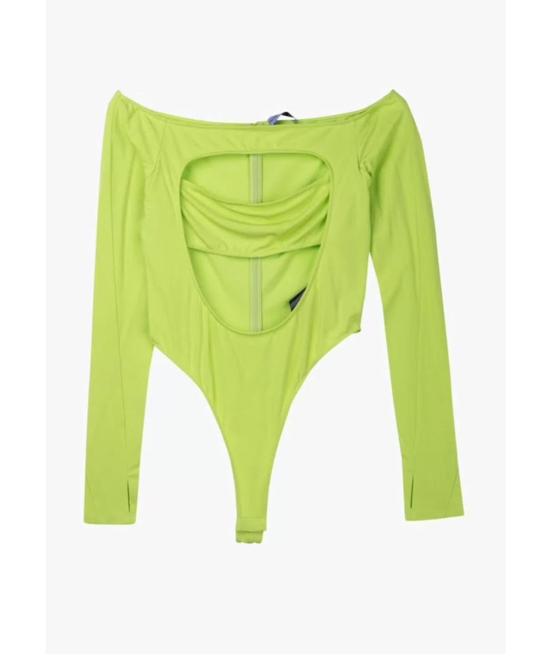 MUGLER Зеленые вискозное боди, фото 6