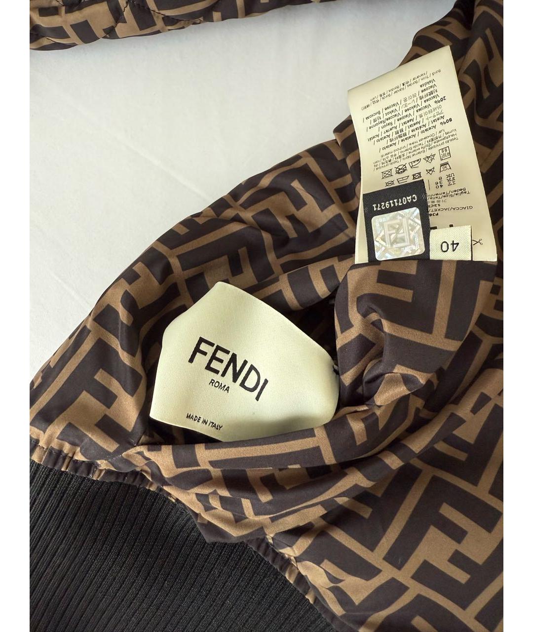 FENDI Коричневая ацетатная куртка, фото 3