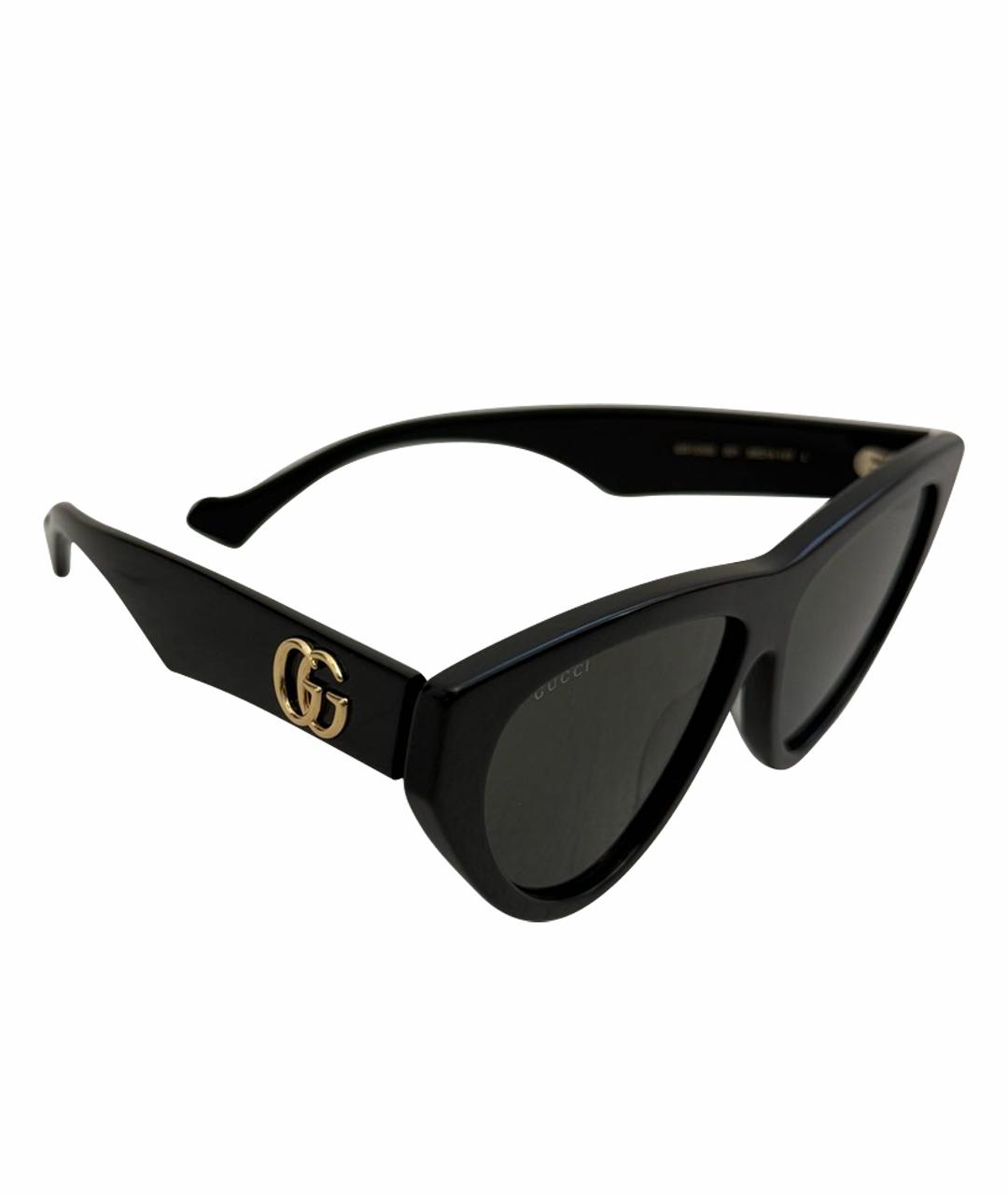 GUCCI Черные пластиковые солнцезащитные очки, фото 1