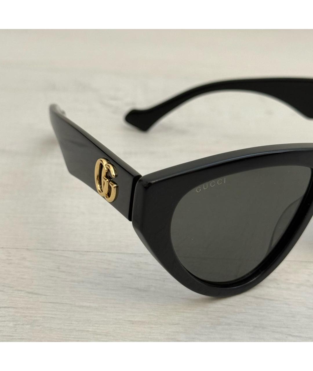 GUCCI Черные пластиковые солнцезащитные очки, фото 3