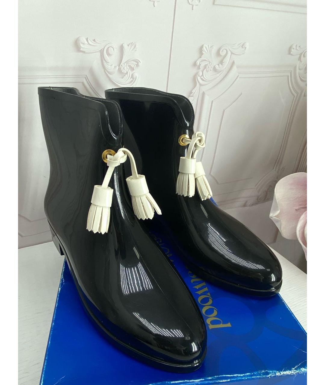 VIVIENNE WESTWOOD Черные резиновые сапоги, фото 5