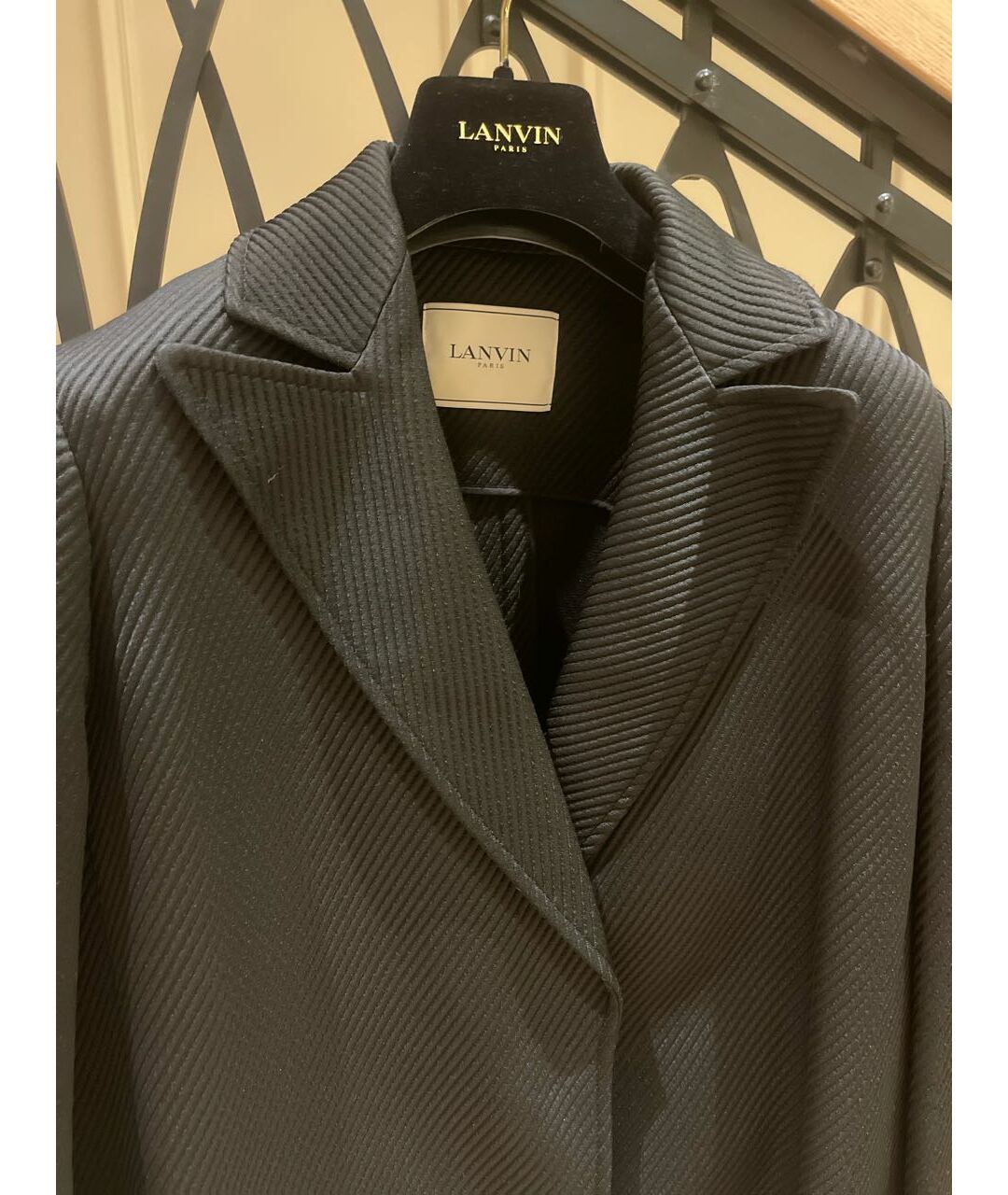 LANVIN Черное ацетатное пальто, фото 2