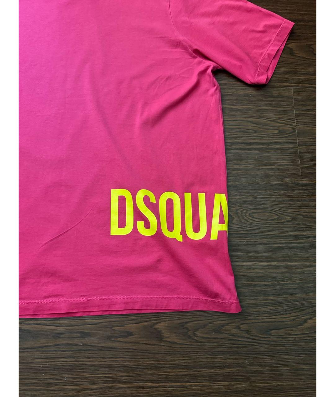 DSQUARED2 Розовая хлопковая футболка, фото 2