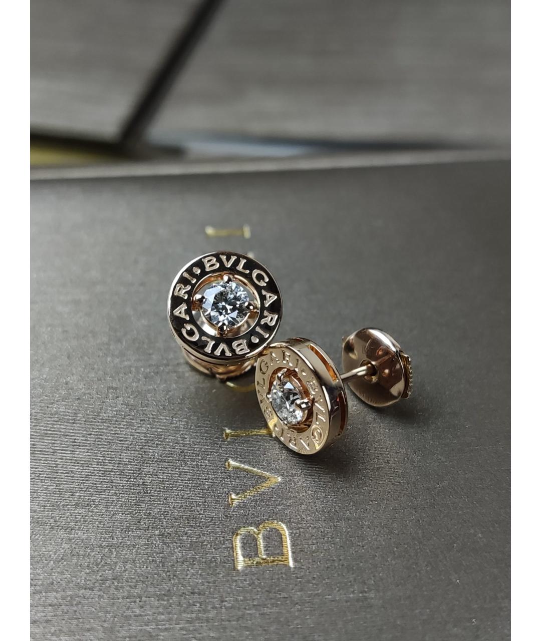 BVLGARI Золотые серьги из розового золота, фото 2