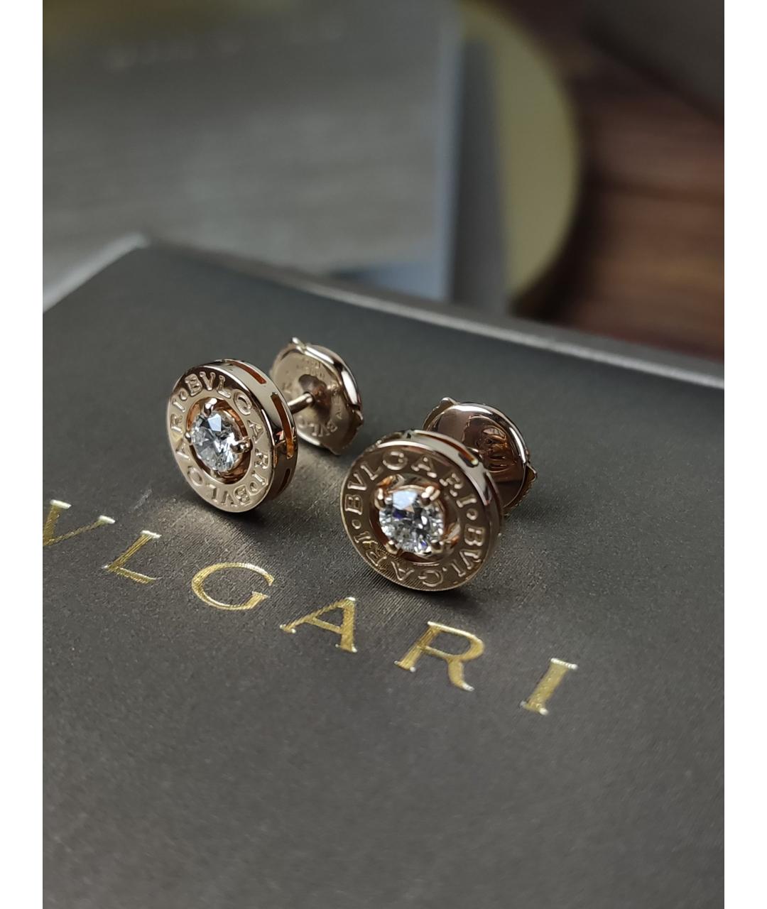 BVLGARI Золотые серьги из розового золота, фото 3