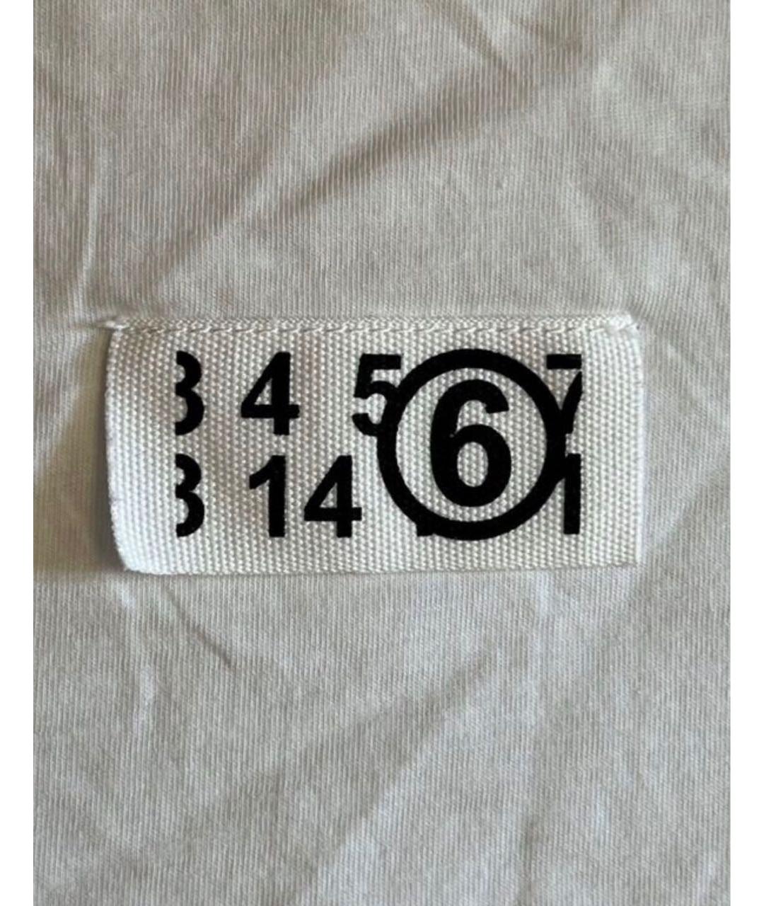 MM6 MAISON MARGIELA Белая хлопковая футболка, фото 3