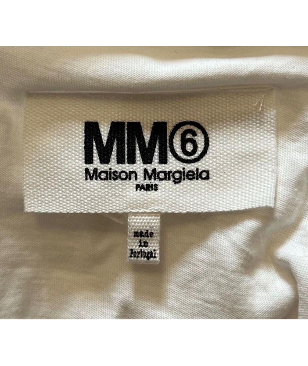 MM6 MAISON MARGIELA Белая хлопковая футболка, фото 4