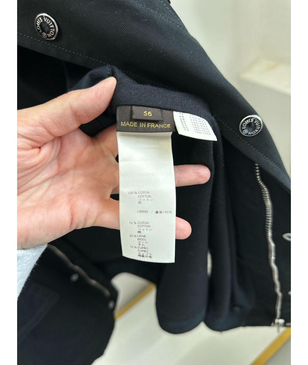 LOUIS VUITTON Черная хлопковая куртка, фото 4